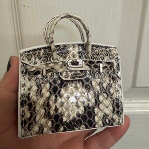 Elegant Snake Print Mini Handbag, NWOT